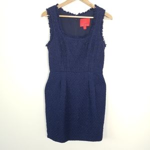 Z Spoke Zac Posen Blue Black Tweed Dress 4